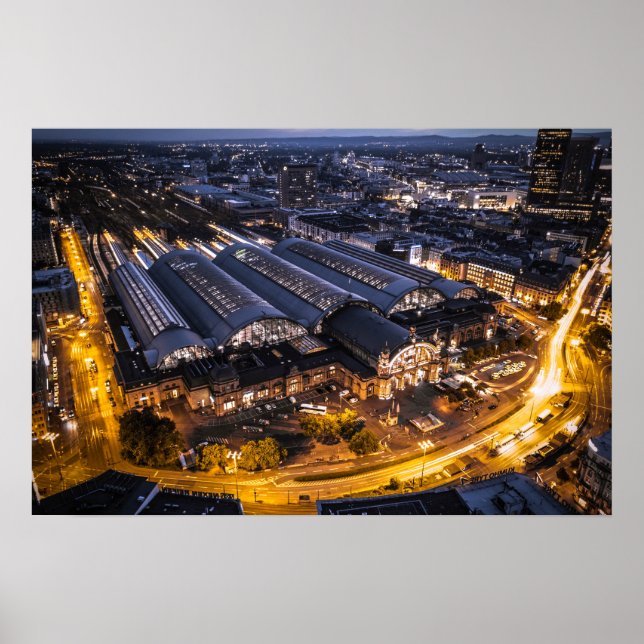 Poster Frankfurt am Main Hauptbahnhof FFM HBF (Frente)
