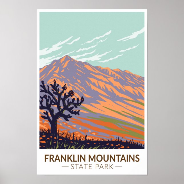 Poster Franklin Mountain State Park Texas Vintage (Frente)