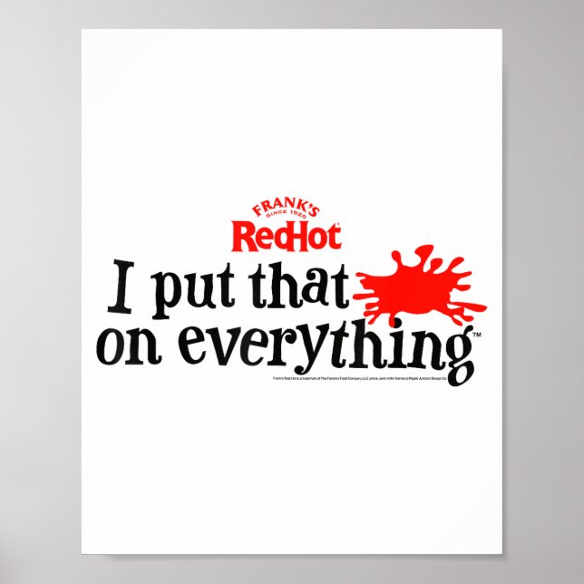 Poster Frank's Redhot I Put That On Everything Hot Sauce  (Frente)