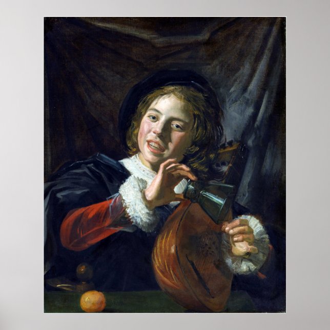 Poster Frans Hals Boy com Lute (Frente)
