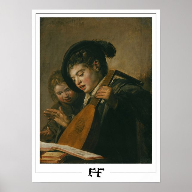 Poster Frans Hals Cartaz de Arte Zedign #216 (Frente)