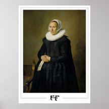 Frans Hals Cartaz de Arte Zedign #303