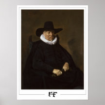 Frans Hals Cartaz de Arte Zedign #307