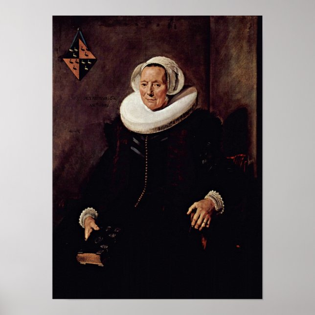 Poster Frans Hals - Esposa de Pieter Jacobsz (Frente)