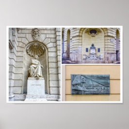 Poster Franz Liszt Sculptures Collage