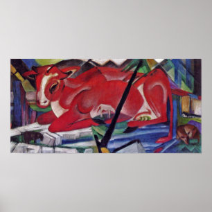 Pôster Franz Marc - A vaca mundial