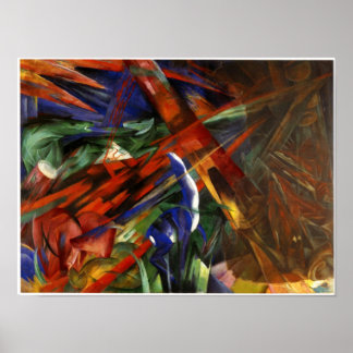 Pôster Franz Marc - Destino dos Animais, 1913