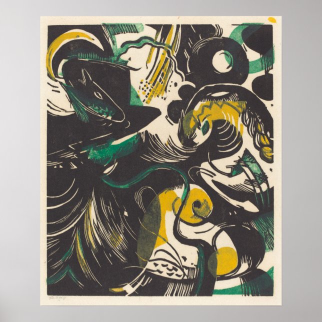 Pôster Franz Marc | Gênesis II Schopfungsgeschichte II (Frente)