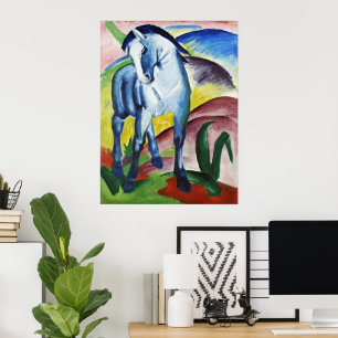Poster Franz Marc Moderno Cavalo Azul I Arte Expressionis