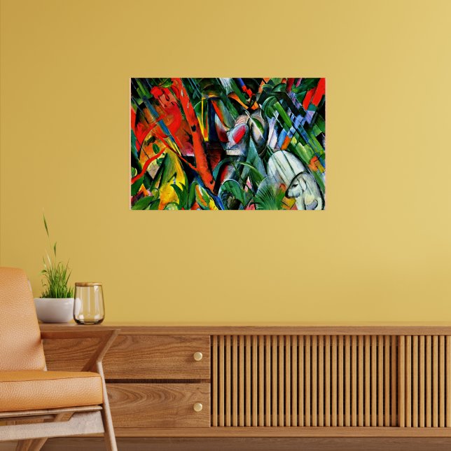 Poster Franz Marc - Na Chuva - 1912 (Sala de Estar 2)