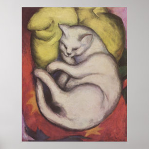 Pôster Franz Marc - Tomcat com Cushion Amarelo 1912 Cat T