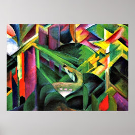 Poster Franz Marc: Veado no Jardim do Mosteiro