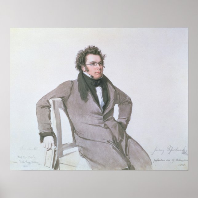 Pôster Franz Schubert , 1825 (Frente)