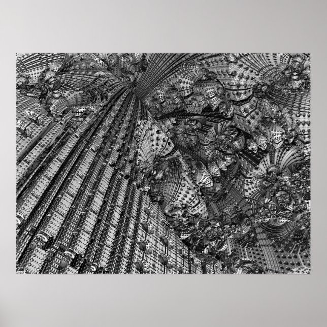 Pôster Frasco 3D futurístico (Frente)