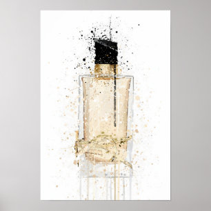 Poster Frasco de Fragrância de Natal 'Platinum Gold'