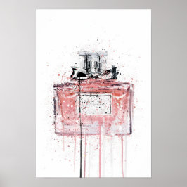Poster Frasco de Fragrância de Presente de Natal 'Candy F