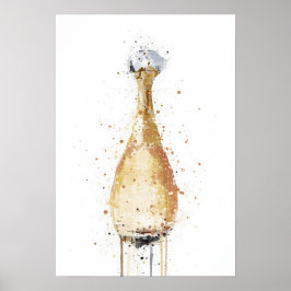 Poster Frasco de Fragrância de Presente de Natal 'Dourado