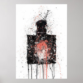Poster Frasco de Fragrância de Presente de Natal 'Ouro Eg