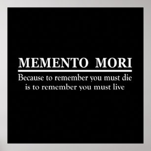 Poster Frase em Latim - Memento Mori