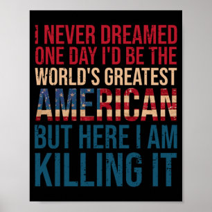 Poster Frase Patriótica Divertida Masculina Cidadão Bande