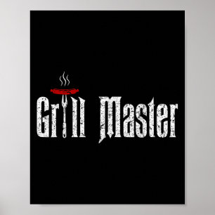 Poster Frases de camiseta de churrasco, Camisa de mestre