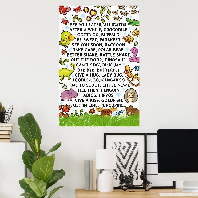Poster Frases de Crianças Whimsical Design (Escritório em casa)