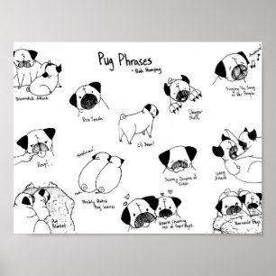 Pôster Frases do Pug