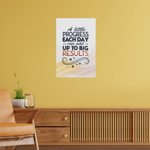 Poster frases motivacionais curtas, um progresso sutil
