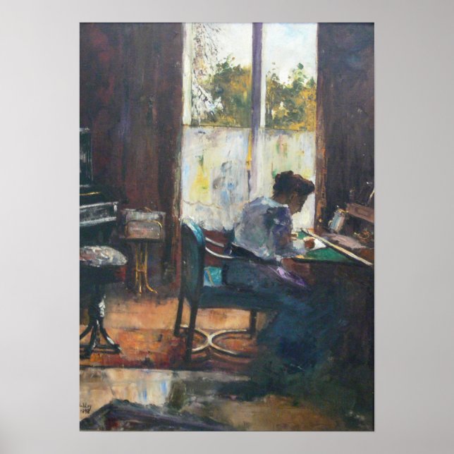 Pôster Frau am Schreibtisch (Frente)