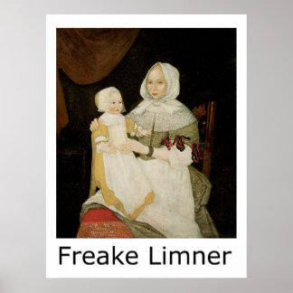Poster Freake Limner Elizabeth Freake e Baby Mary