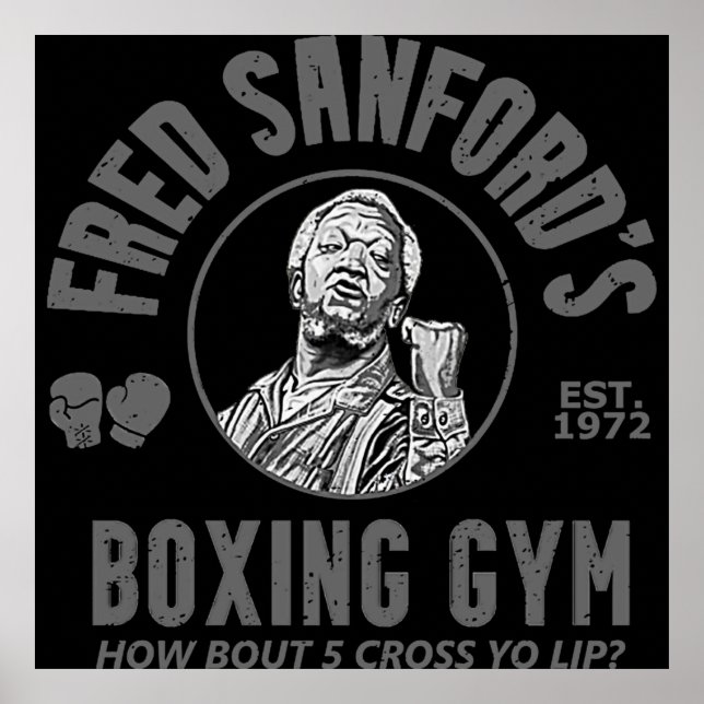 Poster Fred Sanfords Boxing Gym TShirt (Frente)