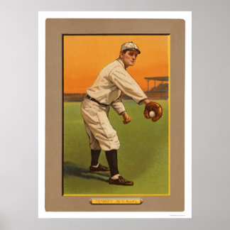 Pôster Fred Tenney Giants Baseball 1911