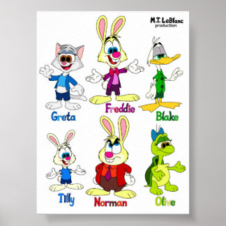 Poster Freddie Bunny & Amigos