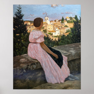 Poster Frederic Bazille - O Vestido Rosa