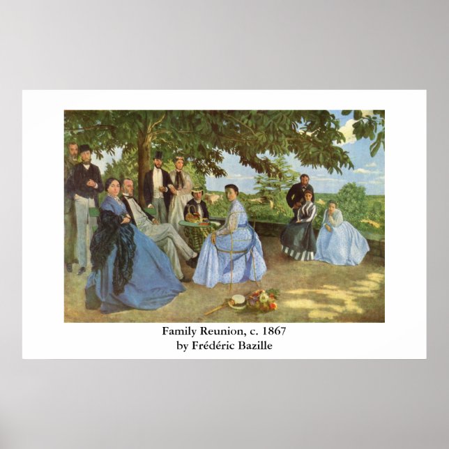 Pôster Frédéric Bazille's Family Reunion (Frente)