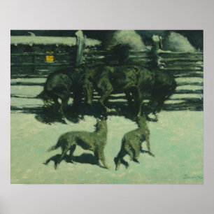 Poster Frederic Remington - A Chamada de Ajuda