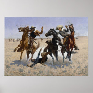 Poster Frederic Remington / Ajudando um camarada