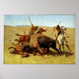 Poster Frederic Remington O Caçador De Buffalo