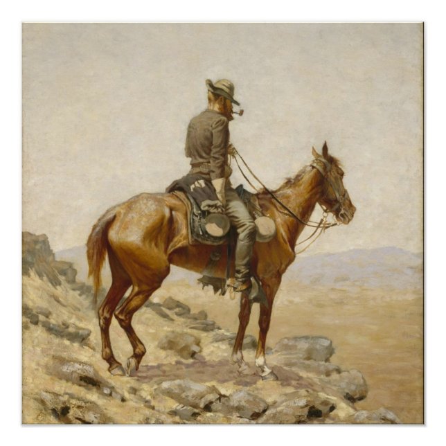 Pôster Frederic Remington - O Vigia (Frente)