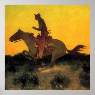 Poster Frederic Remington Western Art "Contra O Sol
