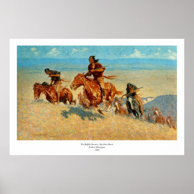 Poster Frederic Remington's The Buffalo Runners (1909) (Frente)