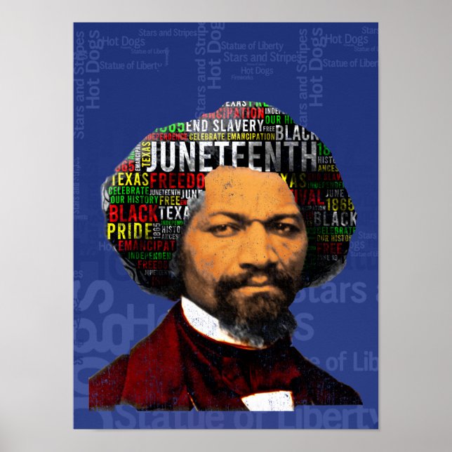 Poster Frederick Douglass c1860s, Décima Nuvem Word (Frente)