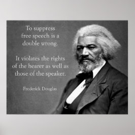 Poster Frederick Douglass Free Speech