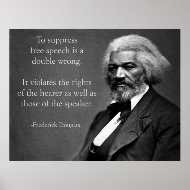Poster Frederick Douglass Free Speech (Frente)