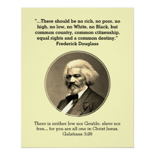 Pôster FREDERICK DOUGLASS Personalizado CREAM sem Ricos