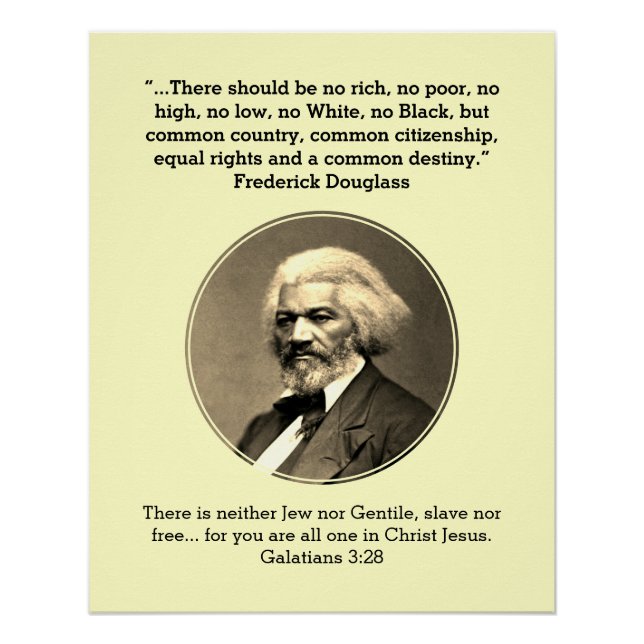 Pôster FREDERICK DOUGLASS | Personalizado CREAM sem Ricos (Frente)