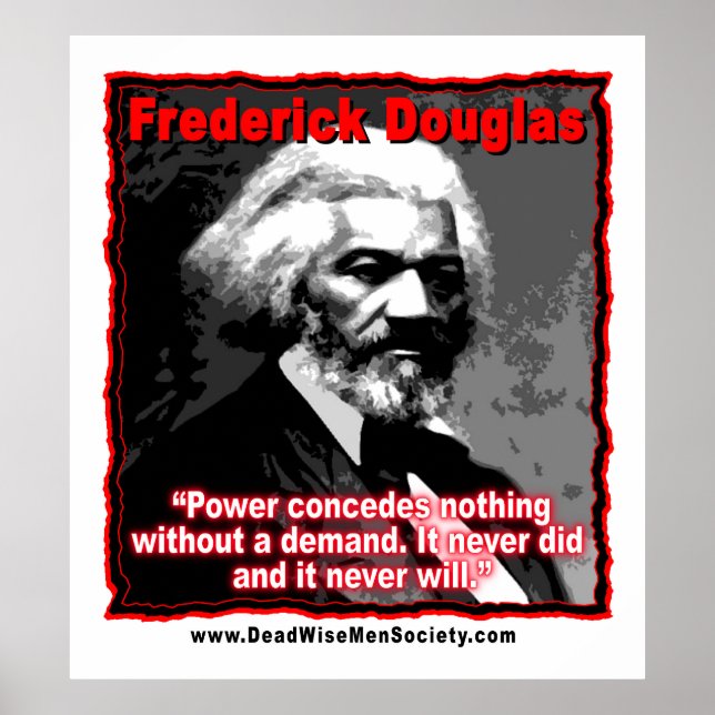 Pôster Frederick Douglass Power Oculta Citação (Frente)