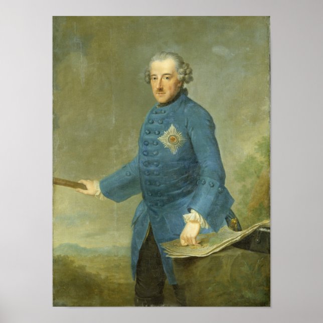 Pôster Frederick II, Excelente da Prússia, c.1770 (Frente)