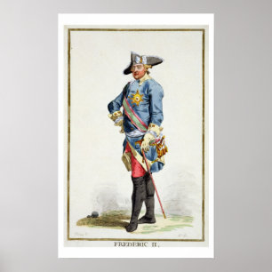 Pôster Frederick II "os grande" (1712-86) reis de Prússi