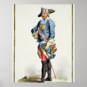 Pôster Frederick II "os grande" (1712-86) reis de Prússi